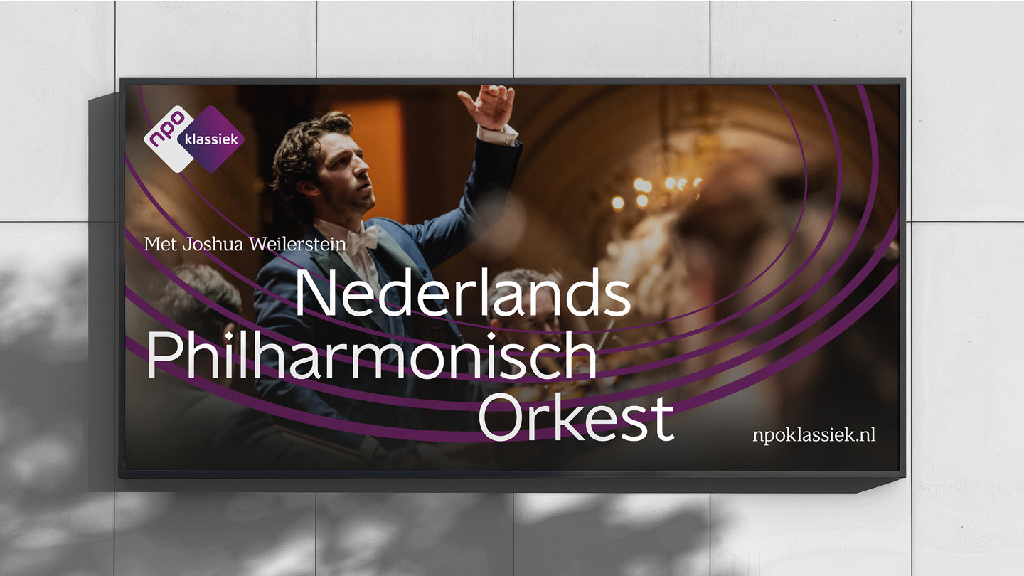 An out of home print ad for NPO showcasing a promotion for Joshua Weilerstein 